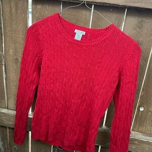 St. John's Bay Vibrant Red Knit Pullover